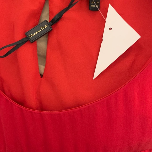 Massimo Duti Red Dress Size 10 - Picture 9 of 16